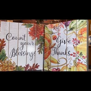 Two fall decor blocks